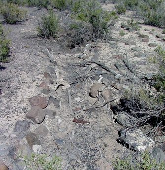Rocks that were used to make gardens at the Topaz site.